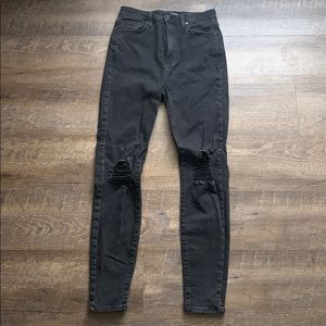 Forever 21 Faded Black Skinny Jeans
